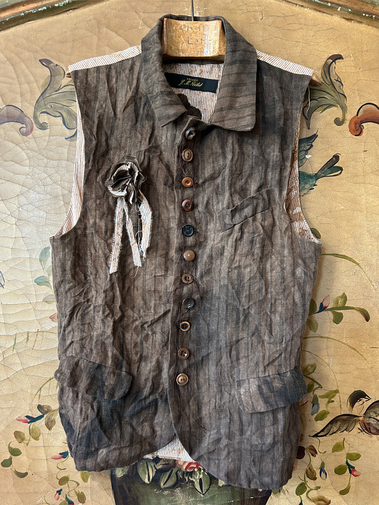 Archivio J.M. Natural Dyed Linen Vest (SOLD OUT)