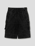 JuunJ Skin Washed Denim Wide Cargo Shorts
