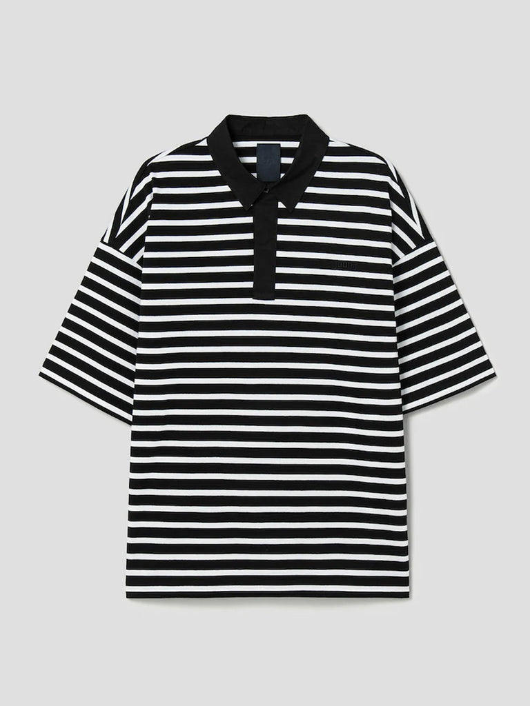 JuunJ Skin Stripe Collar T-shirt