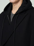 Juun.J Overfit Jersey Hood Detachable Double Coat