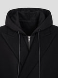Juun.J Overfit Jersey Hood Detachable Double Coat