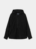 Juun.J Cotton Flannel Hooded Coach Shirt
