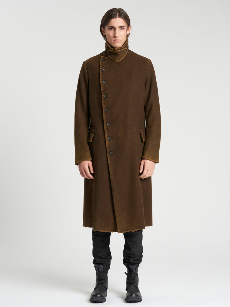 Masnada Washed Asymmetric Button Coat