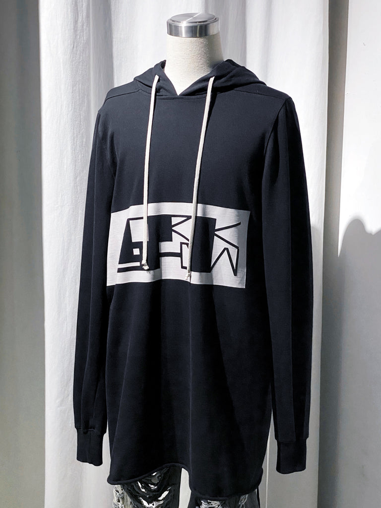 Rick Owens Luxor Drk Logo Pullover Hoodie