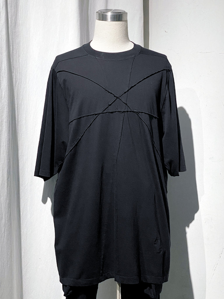 Rick Owens Luxor Penta Patchwork Seams Jumbo SS Tee