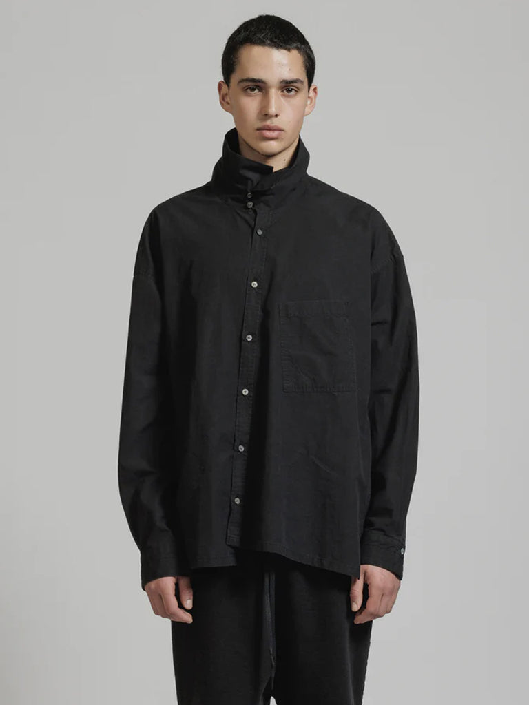 The Viridi-Anne Diagonal Open High Neck Shirt