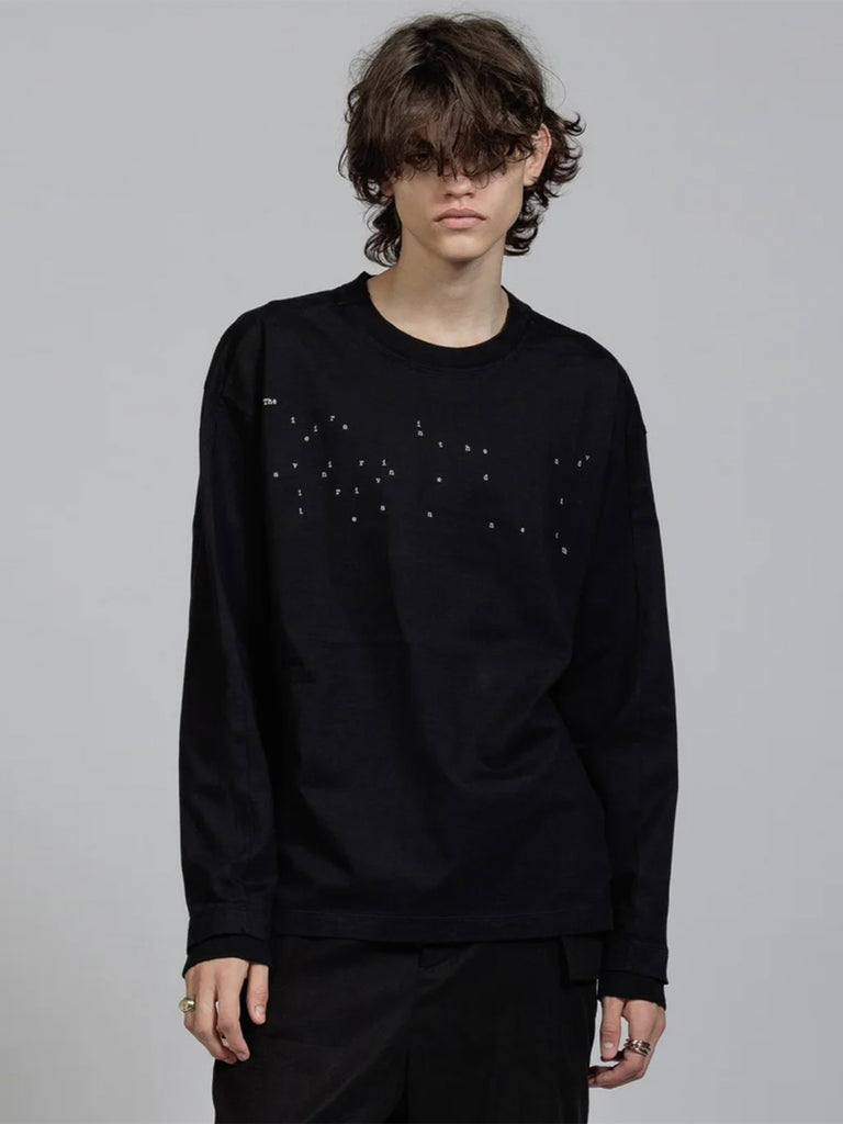 The Viridi-Anne Object Dyed Printed LS T-shirt