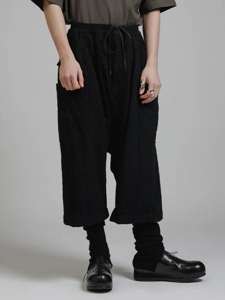 The Viridi-Anne Embroidered Twill Drop Crotch Trousers