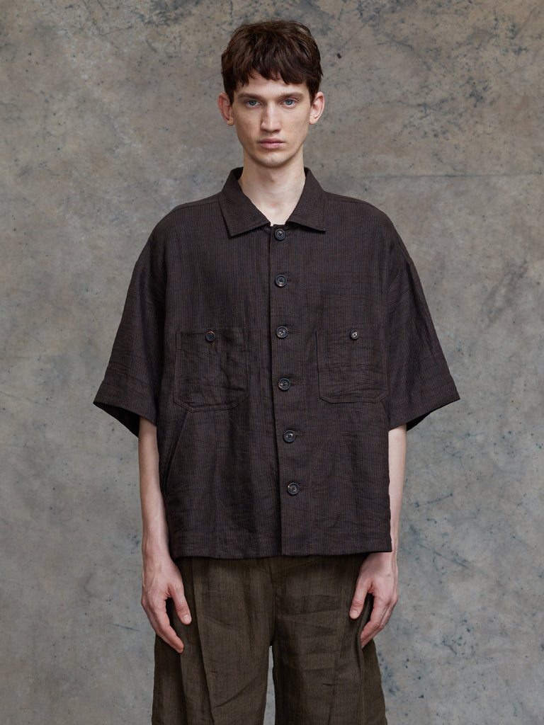 Ziggy Chen Oversized Short Sleeve Workers Shirt