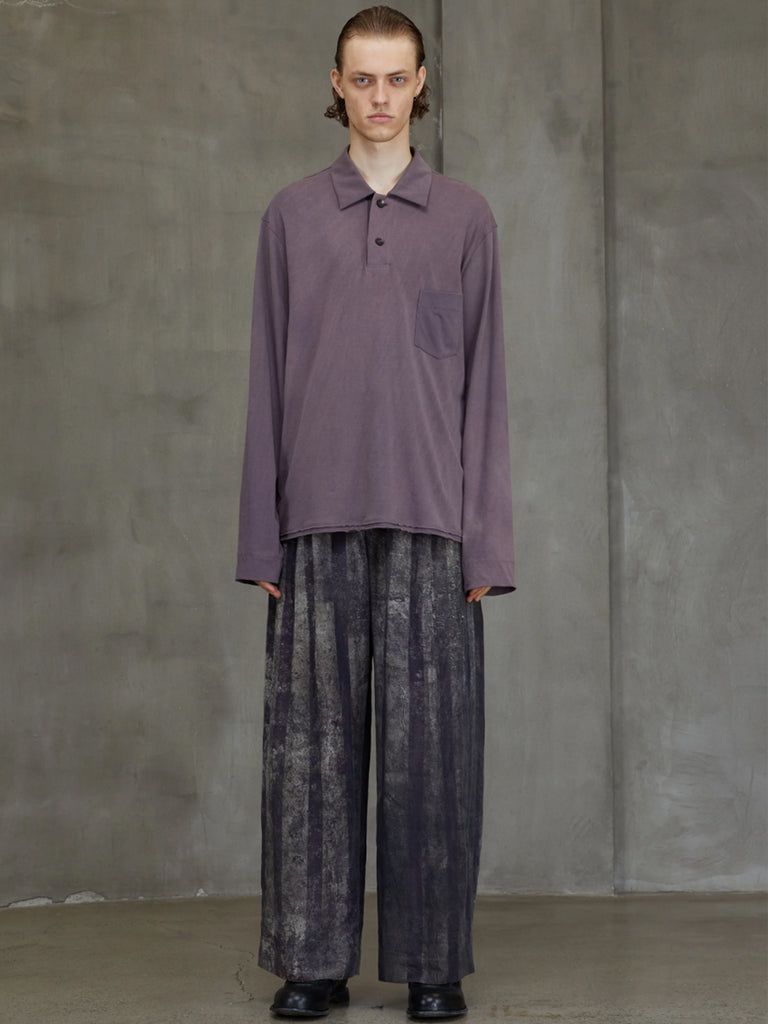 Ziggy Chen Digital Print Wide Leg Trousers