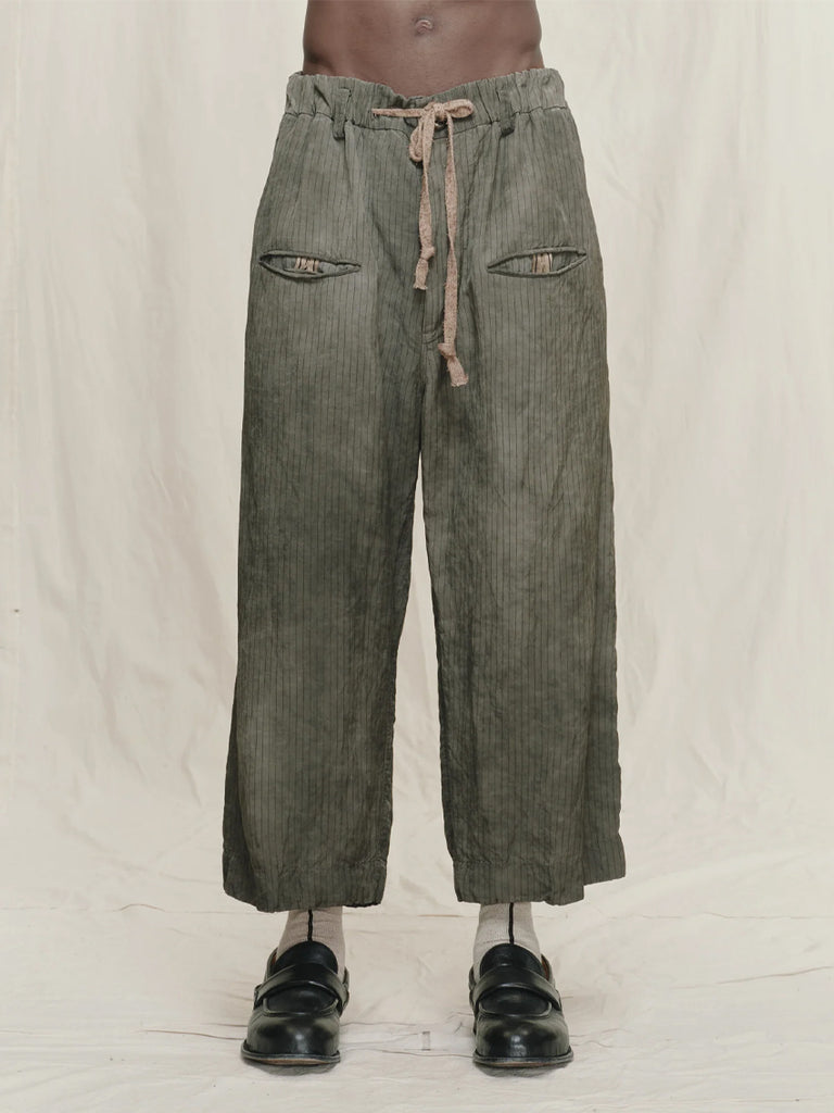 Ziggy Chen Striped Drawstring Trousers