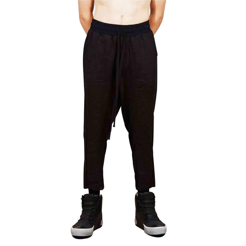 Thom Krom Raw Cut Hem Drop-Crotch Trousers