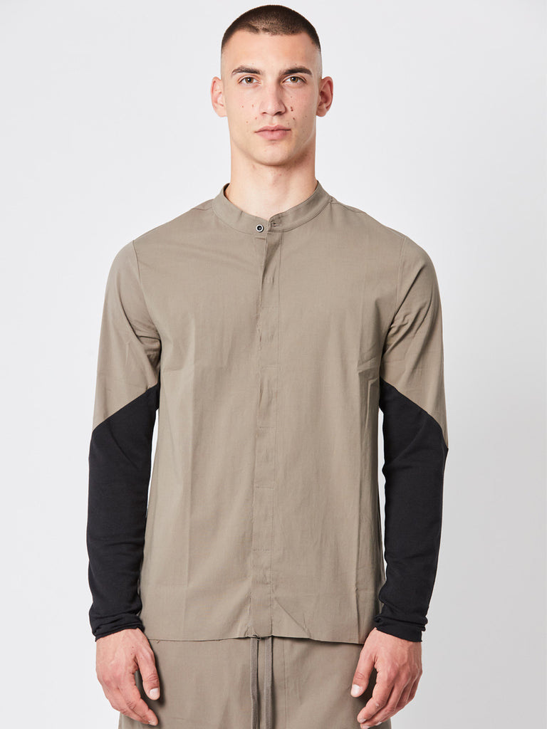 Thom Krom Bi-Colored Sleeve LS Shirt