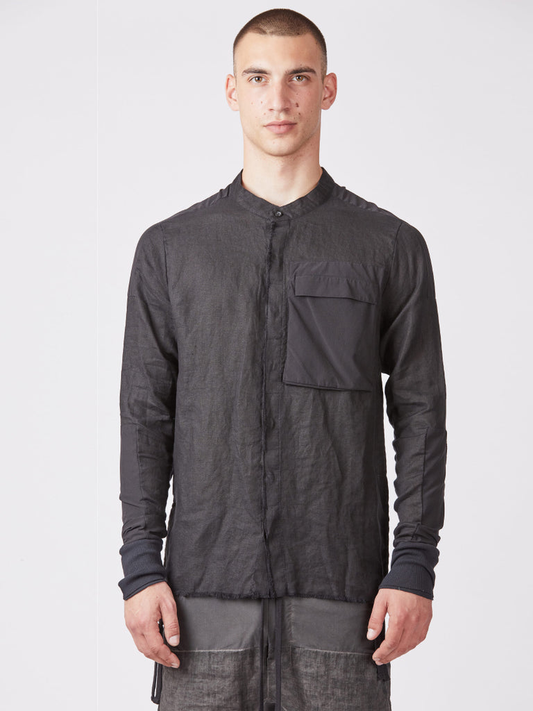 Thom Krom Distressed Pocket LS Shirt