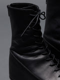 TVA Lace-up In Heel Leather Boots