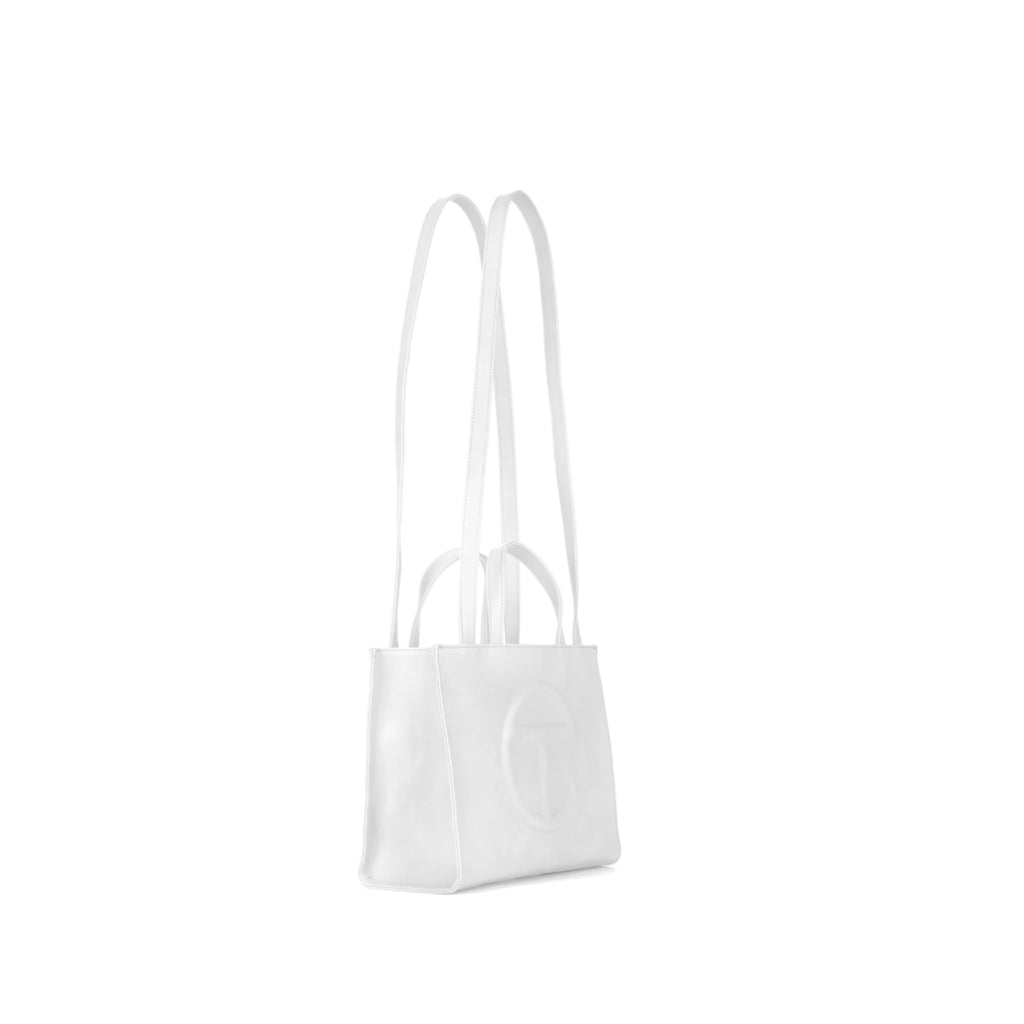 Telfar Medium White Shopping Bag