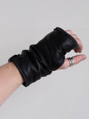 0.Hide Mitten Gloves Raw Wool
