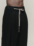 Ziggy Chen Rolled Up Wide Leg Trousers