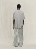 Ziggy Chen Henley Neck Gathered T-shirt