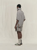 Ziggy Chen Digital Print High-Neck Short Sleeve Shirt