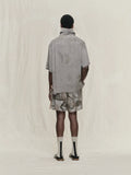 Ziggy Chen Digital Print High-Neck Short Sleeve Shirt