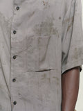 Ziggy Chen Digital Print High-Neck Short Sleeve Shirt