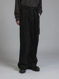 The Viridi-Anne Black Denim Wide Pants