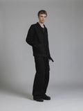 The Viridi-Anne Black Denim Wide Pants