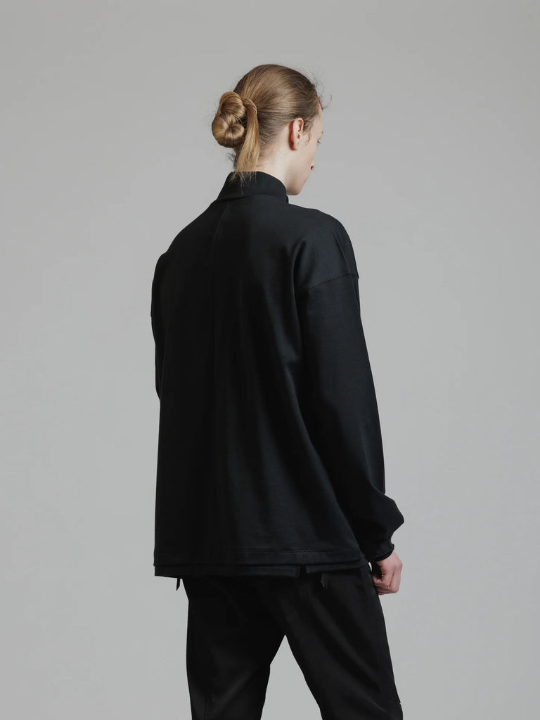 The Viridi-Anne Diagonal Henley Neck T-shirt – DARK WAVE The Viridi-Anne Diagonal Henley Neck T-shirt – DARK WAVE
