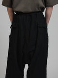 The Viridi-Anne Embroidered Twill Drop Crotch Trousers