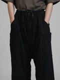 The Viridi-Anne Embroidered Twill Drop Crotch Trousers