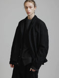The Viridi-Anne Embroiderred Twill Double Layered Blazer