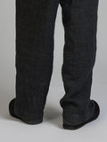 The Viridi-Anne Linen Wool Wide Trousers with Suspenders