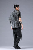 Dhygen Inkjet Print Open Collar Half Sleeve Shirt