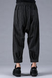 Dhygen Sumi Coated Random Stripe Tucked Wide Cropped Pants