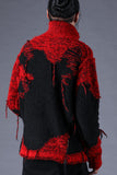 Dhygen Distressed Intarsia Knit Pullover