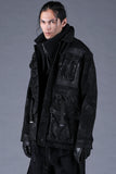 Dhygen Mottled Coated Denim Militarary Jacket