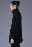 Dhygen Cotton Double Faced High-Neck Long Sleeve Jersey Top