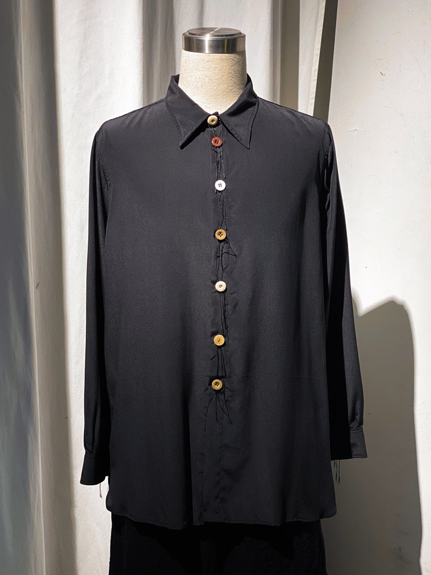 トップス Archivio.j.m.ribot vintage silk Shirts Archivio J.M. Ribot Vintage Silk Shirt – DARK WAVE