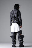 A.F Artefact Matte Coating Zip Wide Pants