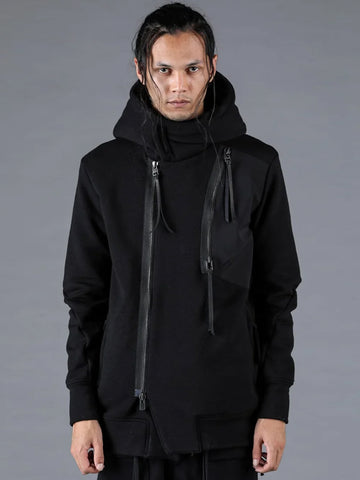 D.hygen Wool Untwisted Yarn Backed Double-Breasted Hooded Jacket