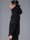 D.hygen Wool Untwisted Yarn Backed Double-Breasted Hooded Jacket