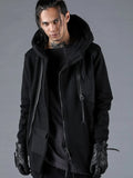 D.hygen Wool Untwisted Yarn Backed Double-Breasted Hooded Jacket