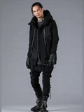 D.hygen Wool Untwisted Yarn Backed Double-Breasted Hooded Jacket