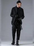 D.hygen Wool Cotton Stripe Combination Low Crotch Cropped Pants