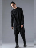 D.hygen Wool Cotton Stripe Combination Low Crotch Cropped Pants