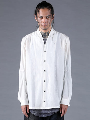 Dhygen Silk Cotton Washer Shawl Collar Shirt