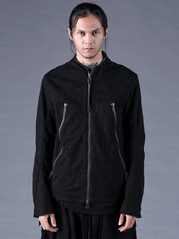 Dhygen Distressed Jacquard Single Rider Jacket