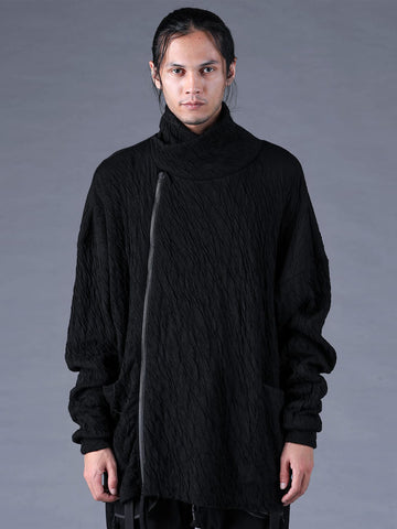 Dhygen Cotton Double Faced High-Neck Long Sleeve Jersey Top
