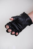 0.Hide Fingerless Spiral Zipper Gloves